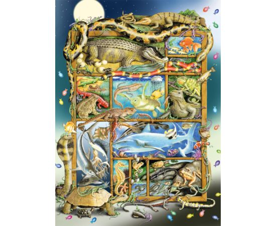 Ravensburger puzzle 200 pc Reptiles on a Picture Frame