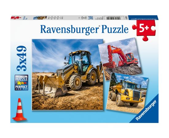 Ravensburger Puzzle 3x49 pc Digger at work!