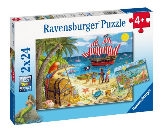 Ravensburger Puzzle 2x24 pc Pirates and Mermaids