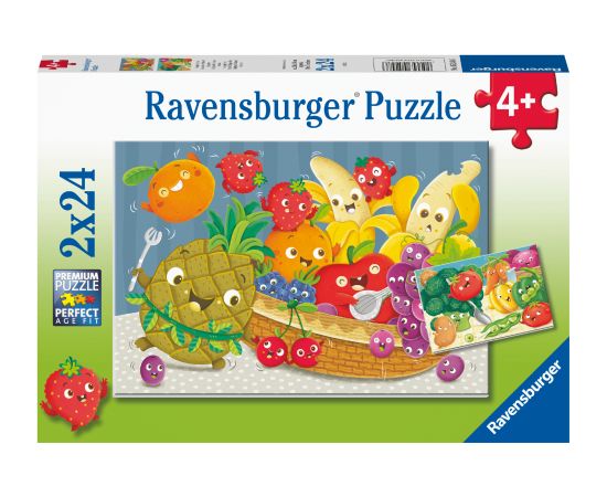 Ravensburger Puzzle 2x24 pc Fresh Fruits and Vegetables