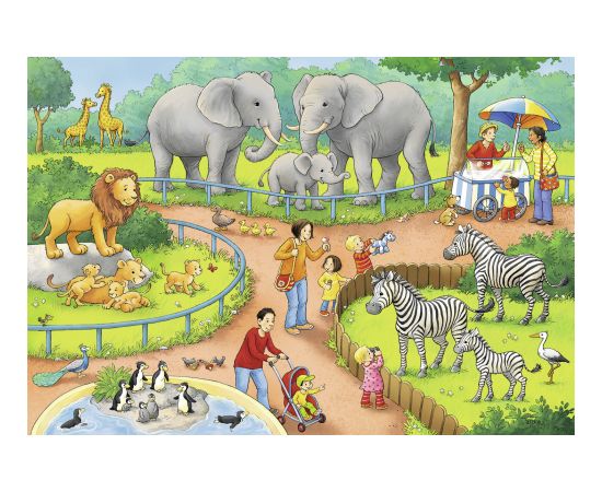 Ravensburger Puzzle 2x24 pc A Day at the Zoo