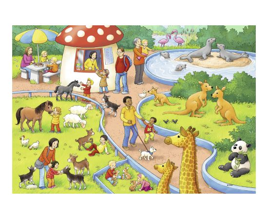 Ravensburger Puzzle 2x24 pc A Day at the Zoo