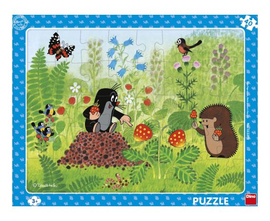 Dino Frame Puzzle 40 pc, Mole on a Strawberry