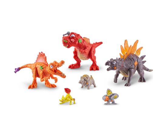 Dinozaura figūra 3 gb., ar slime un gaismu,  bumbā SMASHERS DINO MINI ZURU dažādas 85517582