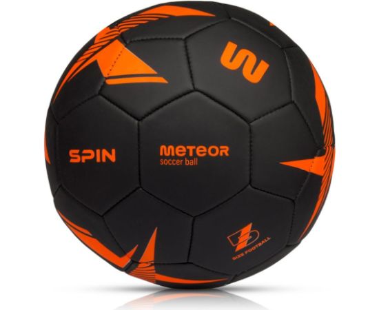 Meteor Spin 5 Soccer Ball Black/Orange 17272 (uniw)