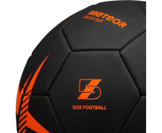 Meteor Spin 5 Soccer Ball Black/Orange 17272 (uniw)