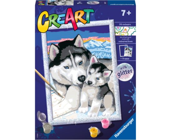 Ravensburger Paint by Numbers Cute Huskies