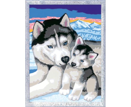 Ravensburger Paint by Numbers Cute Huskies