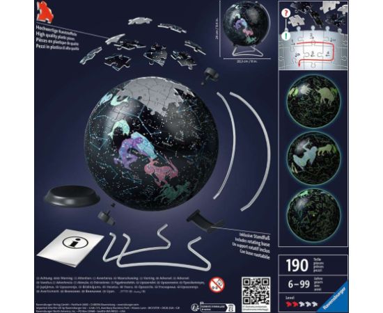 Ravensburger 3D Puzzle Ball Glow in the Dark 180 pc Astrology