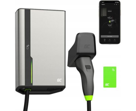 ŁADOWARKA EV Wallbox Green Cell HabuDen EVGC021B2275 22kW TYPE 2 7,5M GC App NFC BT Wi-Fi