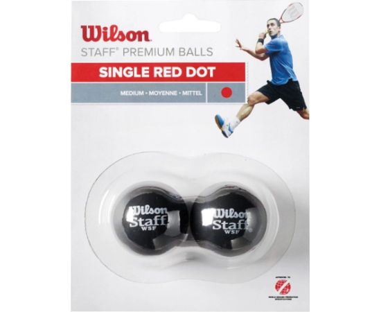 Wilson Staff Squash Red Dot Ball WRT617700 (One size)