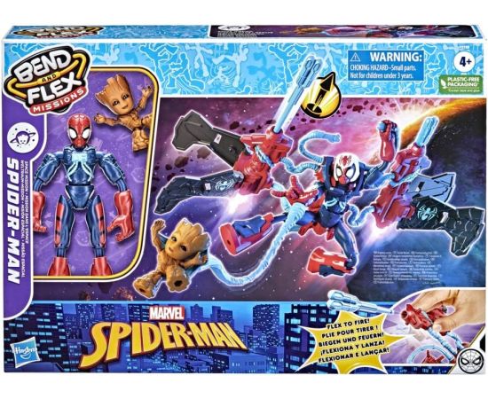 Zirnekļcilvēka Hasbro Marvel Bend un Flex Missions kosmosa misijas darbības figūra, 15 cm