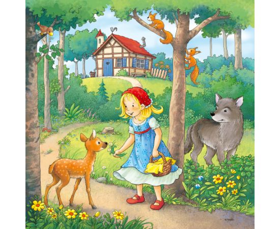 Ravensburger Puzzle 3x49 pc Rapunzel, Little Red Riding Hood & the Frog King