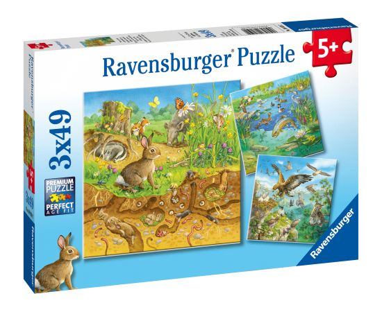 Ravensburger Puzzle 3x49 pc Animals