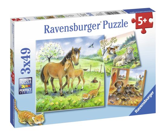 Ravensburger Puzzle 3x49 pc Cuddle Time