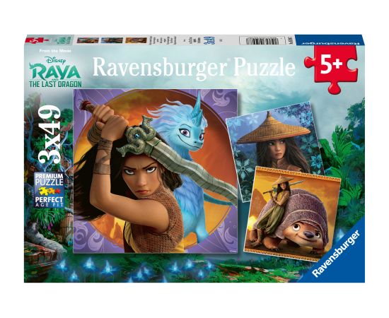 Ravensburger Puzzle 3x49 pc  Disney Raya and the Last Dragon