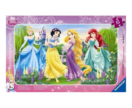 Ravensburger Small Frame Puzzle 15 pc Walking Princesses