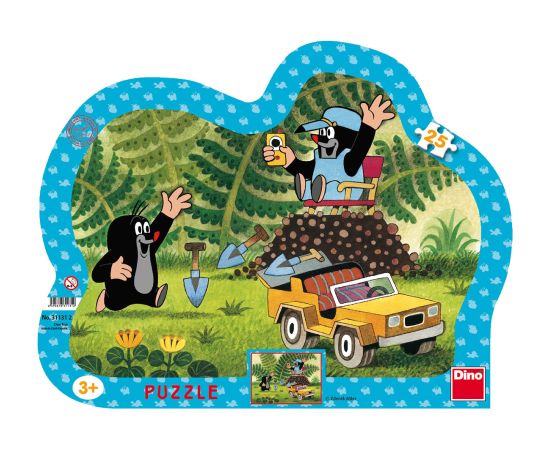 Dino Silhouette Puzzle 25 pc, The Little Mole