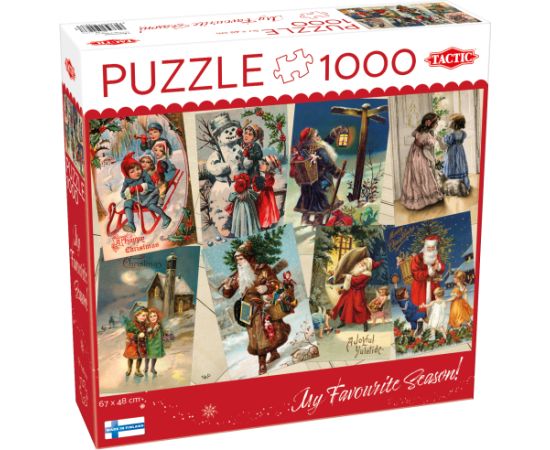 Tactic puzzle 1000 pc Retro Style Christmas Cards