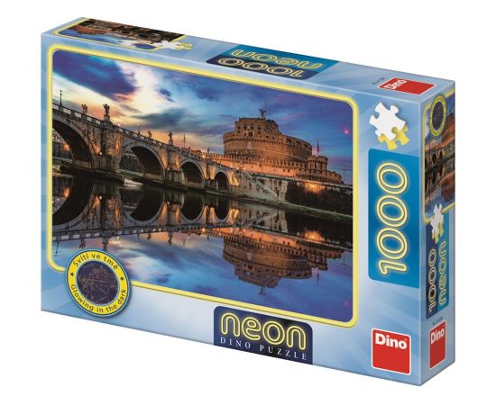 Dino Neon Puzzle 1000 pc Angel Castle