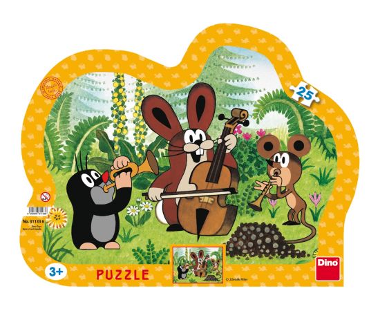 Dino Frame Puzzle 25 pc, The Little Mole