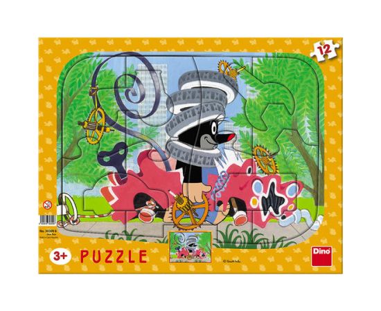 Dino Frame Puzzle 12 pc, The Little Mole