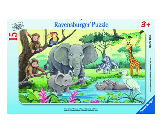 Ravensburger Small Frame Puzzle 15 pc African Animals