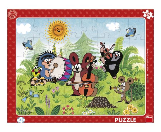 Dino Frame Puzzle 40 pc, The Mole and the Band