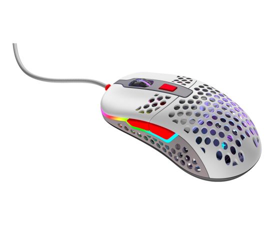 CHERRY Xtrfy M42 RGB, gaming mouse (gray/red)