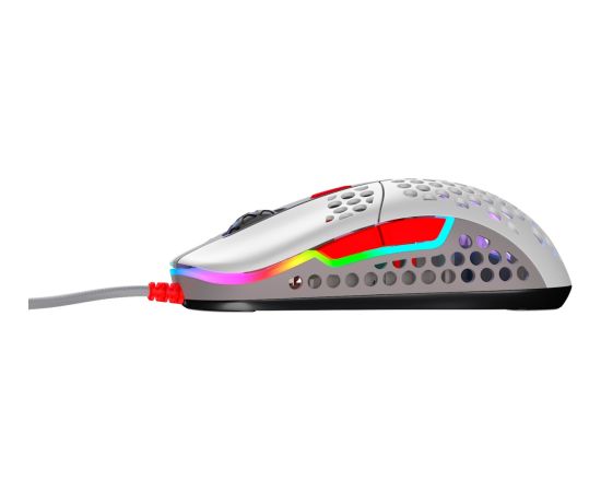 CHERRY Xtrfy M42 RGB, gaming mouse (gray/red)