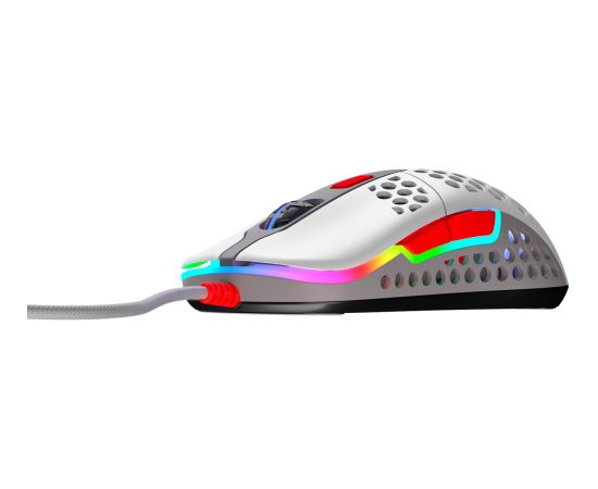 CHERRY Xtrfy M42 RGB, gaming mouse (gray/red)