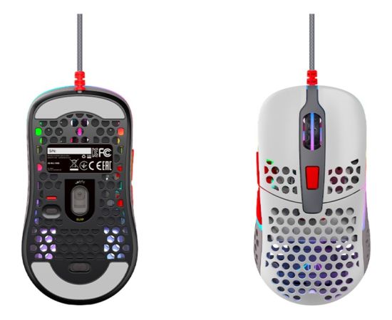 CHERRY Xtrfy M42 RGB, gaming mouse (gray/red)