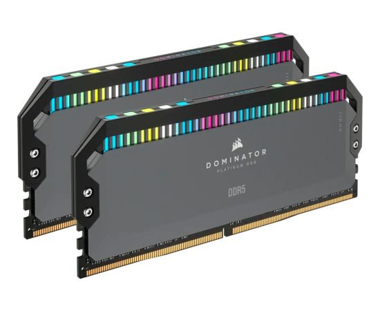 Corsair DDR5 - 64GB -  6000 - CL - 30 (2x 32 GB) dual kit, RAM (grey, CMT64GX5M2B6000Z30, Dominator Platinium RGB)