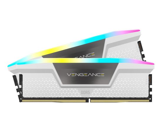 Corsair 64 GB DDR5-5200 Kit, memory (white, CMH64GX5M2B5200C40W, Vengeance RGB, XMP)