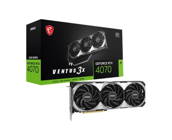 Graphics Card MSI NVIDIA GeForce RTX 4070 12 GB GDDR6 192 bit PCIE 4.0 16x GPU 2520 MHz 1xHDMI 3xDisplayPort RTX4070VEN3XE112GOC