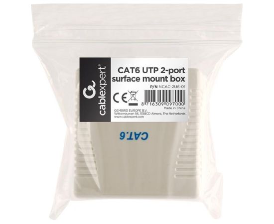 CABLE ACC MOUNT BOX CAT6 UTP/2P NCAC-2U6-01 GEMBIRD