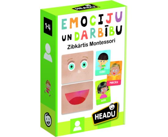 HEADU Montessori zibkartītes "Emocijas un darbības" (latviešu val.)