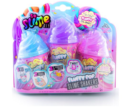 SO SLIME игровой набор для создания слайма Fluffy shaker, 3 шт