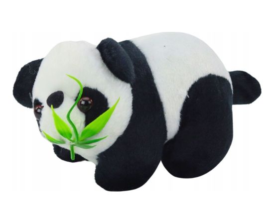 LeanToys Pluszowa Panda Z Roślinką Maskotka Przyssawka Zawieszka 15cm