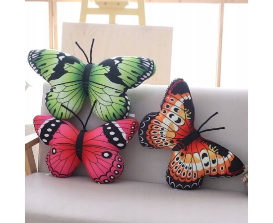 LeanToys Maskotka Pluszowy Motyl Czerwony Poduszka 40 x 30 cm