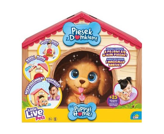 Cobi Maskotka interaktywna Little Live Pets Piesek z Domkiem