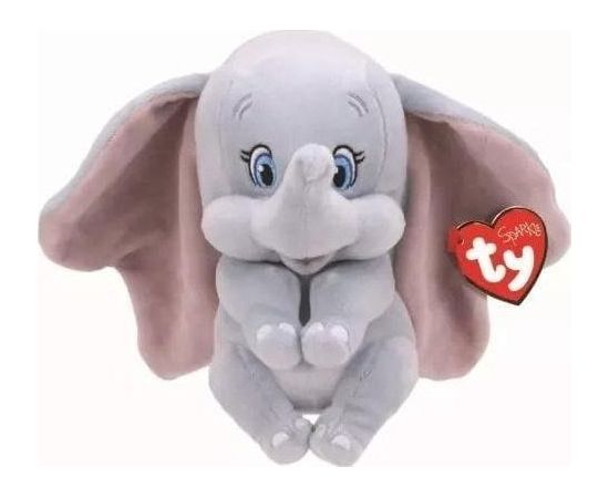 TY Ty Beanie Baby Dumbo, cuddly toy (light grey/pink, with sound)