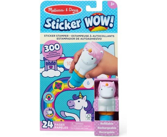 MELISSA & DOUG игровой комплект с наклейками Sticker WOW!  Единорог