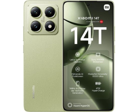 Xiaomi 14T 5G Viedtālrunis 12GB / 512GB Lemon Green