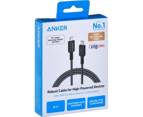 Anker A81D6H11 USB cable 1.8 m USB C Black