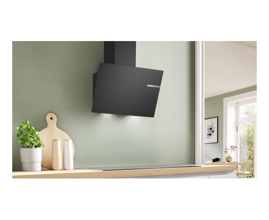 Bosch Serie 2 DWK65DK60 cooker hood Wall-mounted Black 430 m³/h A