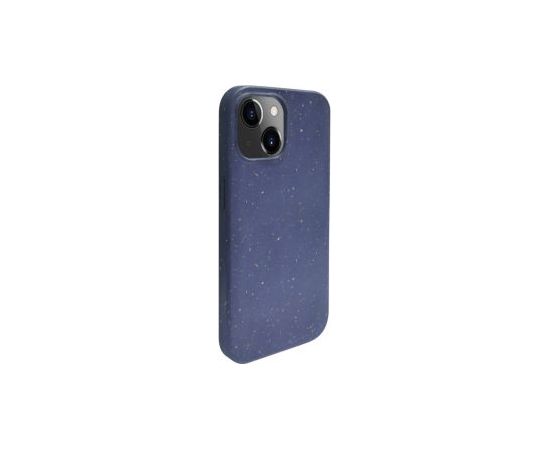 iLike Apple  iPhone 13 Silicone plastic case Eco Print Design Blue