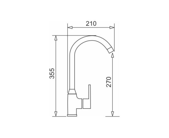 Maidsinks BALI sink (62x44) 1B1D black + Lungo mixer tap