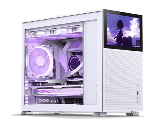 Jonsbo D31 MESH Screen Micro-ATX Gehäuse, Tempered Glass - weiß