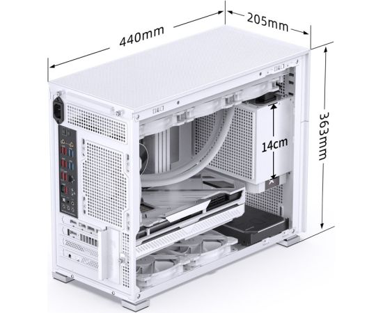 Jonsbo D31 MESH Screen Micro-ATX Gehäuse, Tempered Glass - weiß